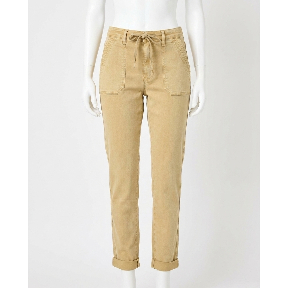 NEW JUDY BLUE on a roll jogger pants in khaki
